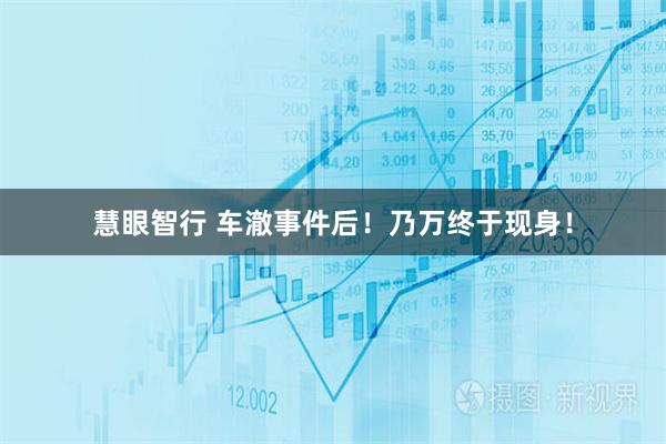 慧眼智行 车澈事件后！乃万终于现身！
