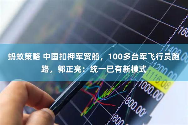 蚂蚁策略 中国扣押军贸船，100多台军飞行员跑路，郭正亮：统一已有新模式